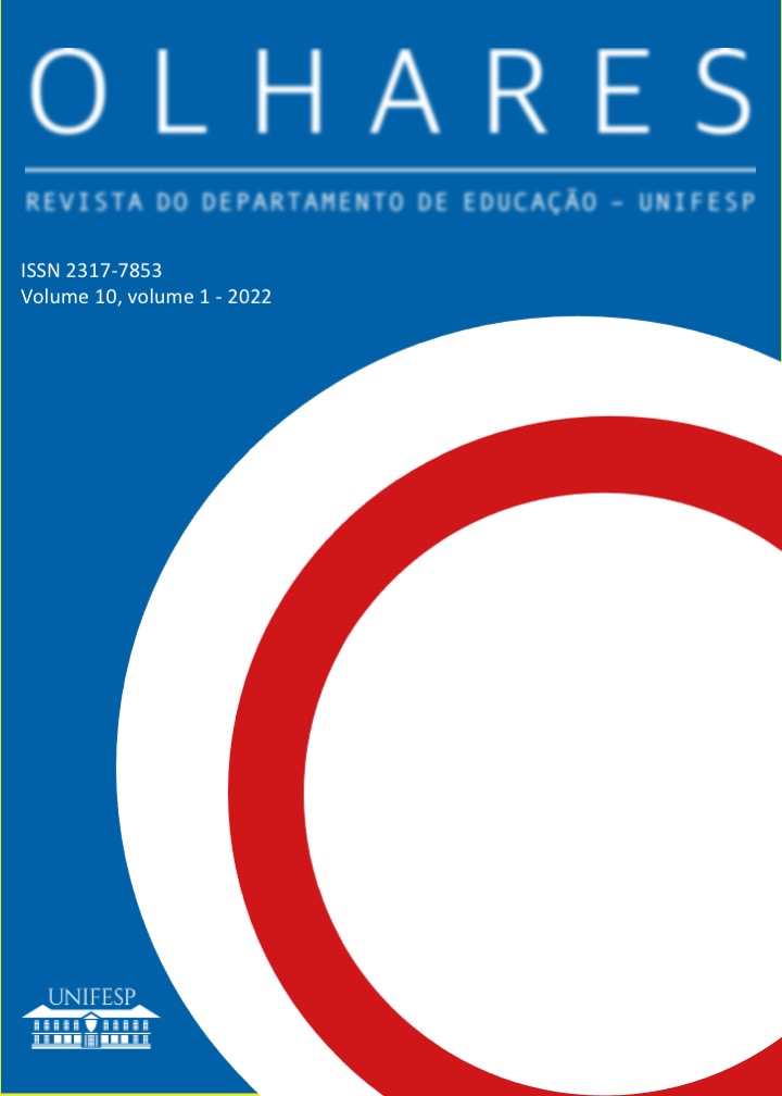 					Visualizar v. 10 n. 1 (2022): Revista Olhares - UNIFESP - Publicação contínua (continuous publishing)
				