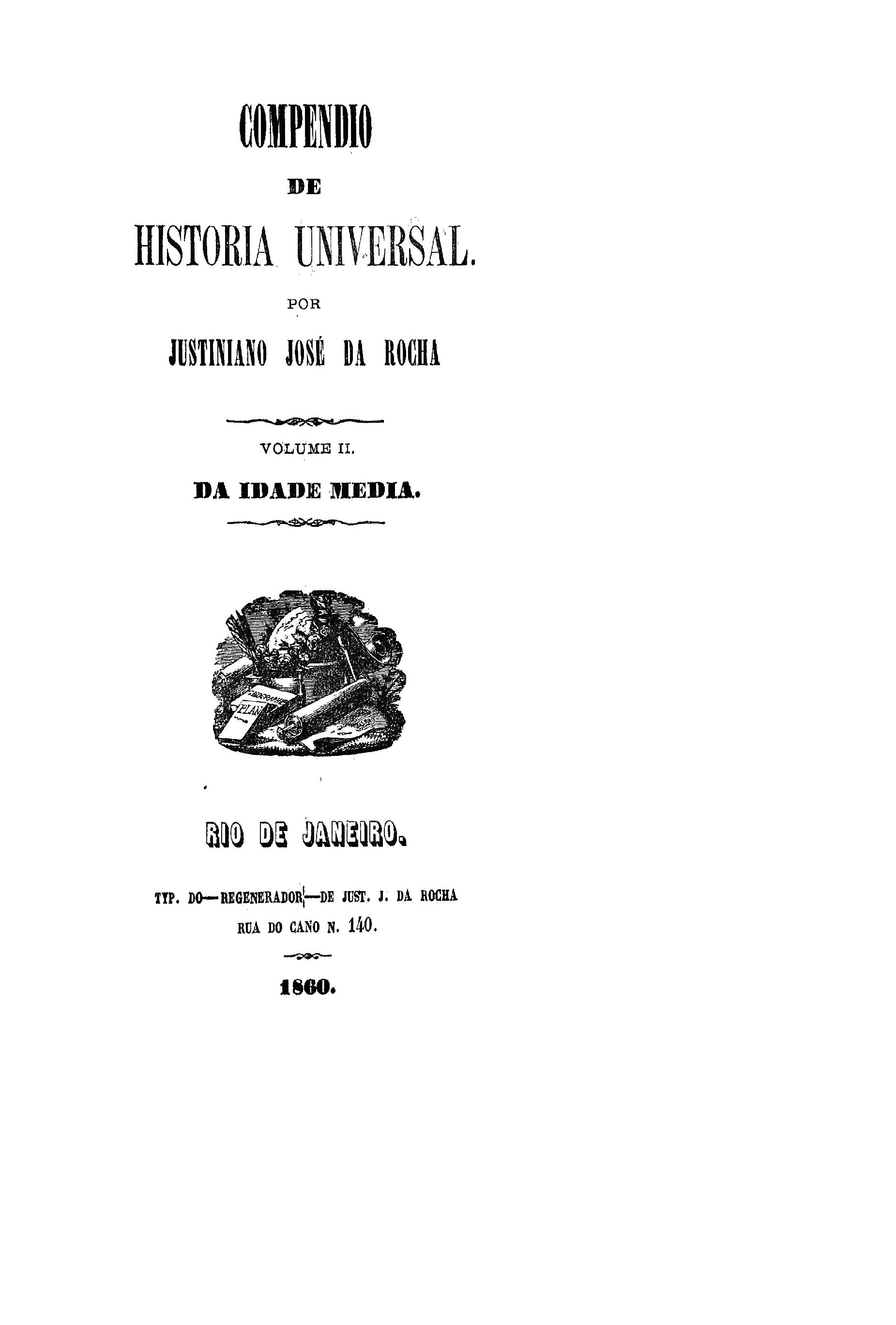 Compendio de História Universal - Justiniano José da Rocha (1826)
